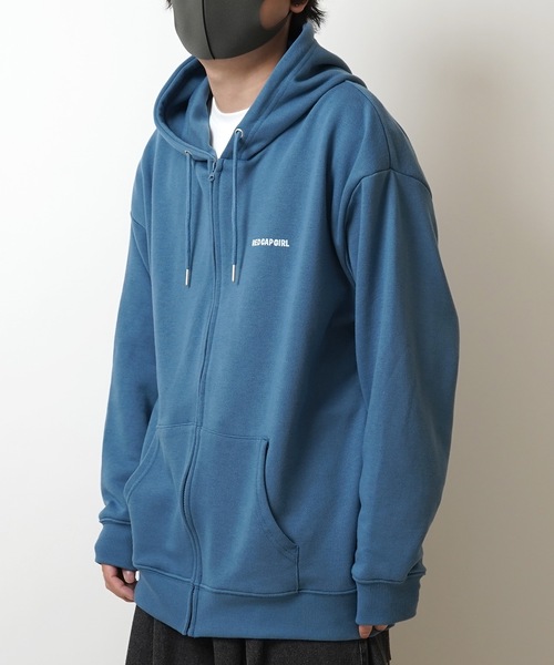 Red Cap Girl(レッドキャプガール)の「【RED CAP GIRL】フロッキー / サークルロゴ刺繍 バックプリント ビッグシルエット フルジップパーカー(パーカー・メンズ・ホワイト/ブルー/杢グレー/ブラック/グレー系その他/グレー系/ブルー系その他・M/L)」の8枚目の写真