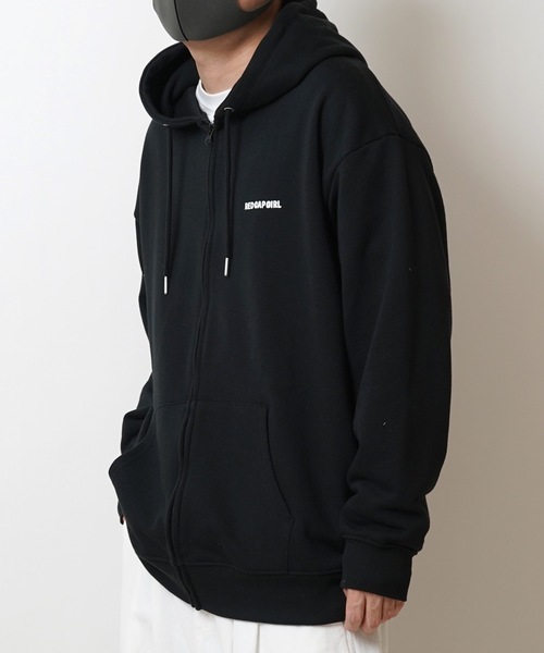 Red Cap Girl(レッドキャプガール)の「【RED CAP GIRL】フロッキー / サークルロゴ刺繍 バックプリント ビッグシルエット フルジップパーカー(パーカー・メンズ・ホワイト/ブルー/杢グレー/ブラック/グレー系その他/グレー系/ブルー系その他・M/L)」の13枚目の写真