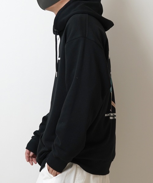 Red Cap Girl(レッドキャプガール)の「【RED CAP GIRL】フロッキー / サークルロゴ刺繍 バックプリント ビッグシルエット フルジップパーカー(パーカー・メンズ・ホワイト/ブルー/杢グレー/ブラック/グレー系その他/グレー系/ブルー系その他・M/L)」の11枚目の写真