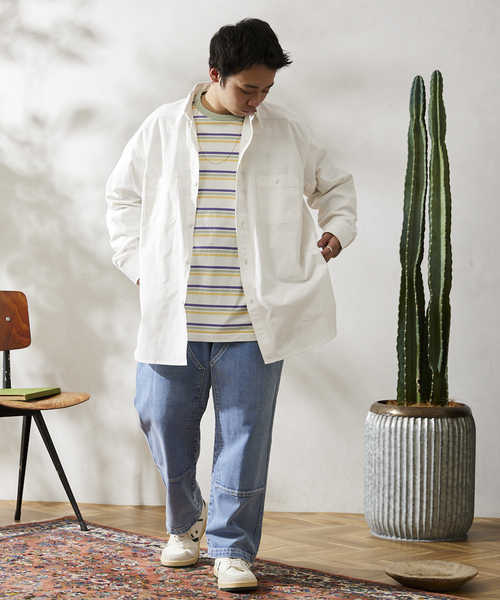 JOURNAL STANDARD relume（ジャーナルスタンダード　レリューム）の「【HOUSE HOLD / ハウスホールド】シャンブレーシャツ（シャツ/ブラウス・メンズ・ネイビー/ホワイト/ライトブルー/グリーン・2/3/4）」の13枚目の写真