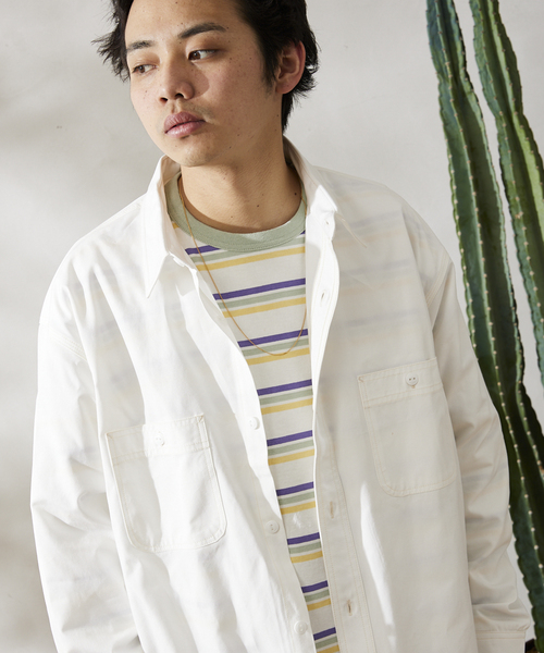 JOURNAL STANDARD relume（ジャーナルスタンダード　レリューム）の「【HOUSE HOLD / ハウスホールド】シャンブレーシャツ（シャツ/ブラウス・メンズ・ネイビー/ホワイト/ライトブルー/グリーン・2/3/4）」の16枚目の写真