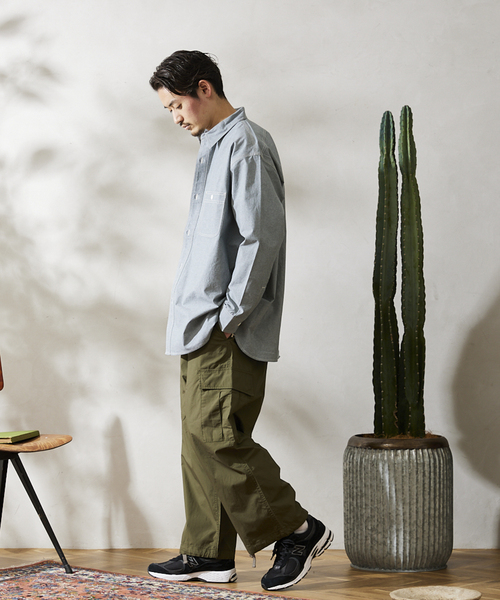 JOURNAL STANDARD relume（ジャーナルスタンダード　レリューム）の「【HOUSE HOLD / ハウスホールド】シャンブレーシャツ（シャツ/ブラウス・メンズ・ネイビー/ホワイト/ライトブルー/グリーン・2/3/4）」の20枚目の写真