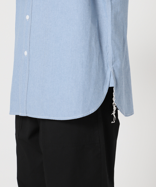 JOURNAL STANDARD relume（ジャーナルスタンダード　レリューム）の「【HOUSE HOLD / ハウスホールド】シャンブレーシャツ（シャツ/ブラウス・メンズ・ネイビー/ホワイト/ライトブルー/グリーン・2/3/4）」の5枚目の写真