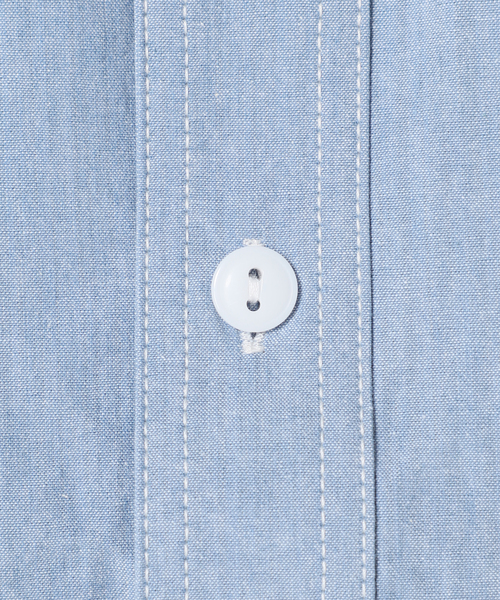 JOURNAL STANDARD relume（ジャーナルスタンダード　レリューム）の「【HOUSE HOLD / ハウスホールド】シャンブレーシャツ（シャツ/ブラウス・メンズ・ネイビー/ホワイト/ライトブルー/グリーン・2/3/4）」の7枚目の写真