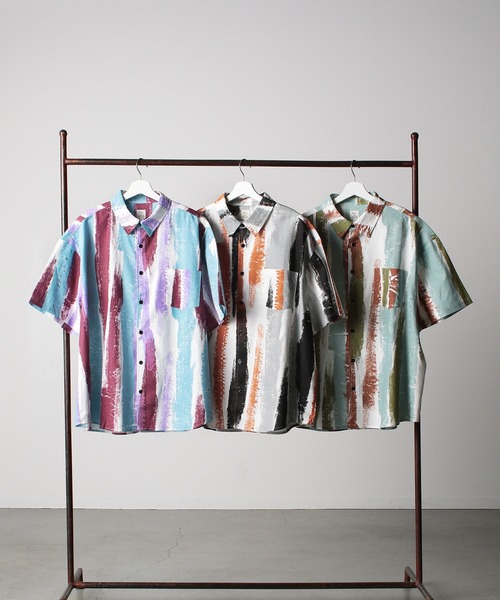 ＪＵＧＬＡＮＳ（ユグランス）の「Revo　リネンミックスペイントssシャツ（シャツ/ブラウス・メンズ・B/A/C・M/L）」の5枚目の写真