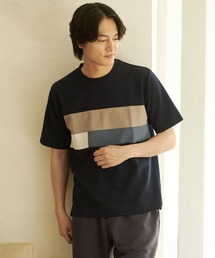 KAITEKI+　ドライタッチ 吸水速乾 ストレッチ イージーケア ドライリップル 切り替えTシャツ