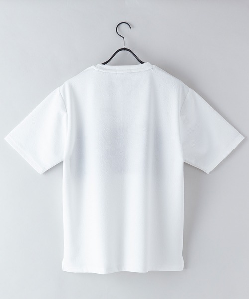 JEANS MATE(ジーンズメイト)の「KAITEKI+ ドライタッチ 吸水速乾 ストレッチ イージーケア ドライリップル 切り替えTシャツ(Tシャツ/カットソー・メンズ・ベージュ/ホワイト/ダークブルー/ネイビー・MEDIUM/LARGE/X-LARGE)」の13枚目の写真