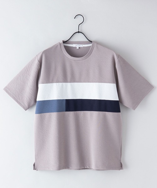 JEANS MATE(ジーンズメイト)の「KAITEKI+ ドライタッチ 吸水速乾 ストレッチ イージーケア ドライリップル 切り替えTシャツ(Tシャツ/カットソー・メンズ・ベージュ/ホワイト/ダークブルー/ネイビー・MEDIUM/LARGE/X-LARGE)」の6枚目の写真