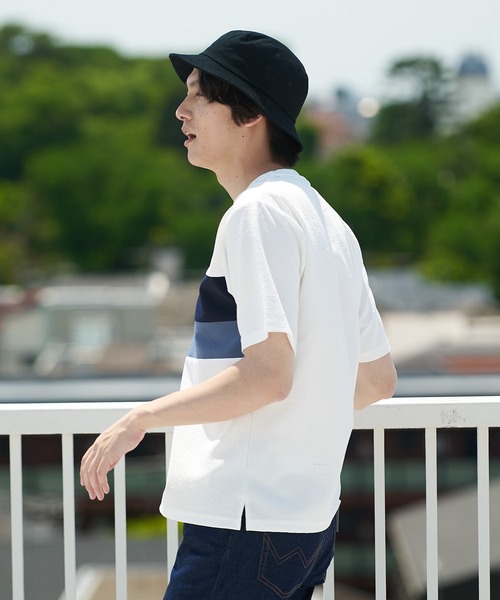 JEANS MATE(ジーンズメイト)の「KAITEKI+ ドライタッチ 吸水速乾 ストレッチ イージーケア ドライリップル 切り替えTシャツ(Tシャツ/カットソー・メンズ・ベージュ/ホワイト/ダークブルー/ネイビー・MEDIUM/LARGE/X-LARGE)」の17枚目の写真