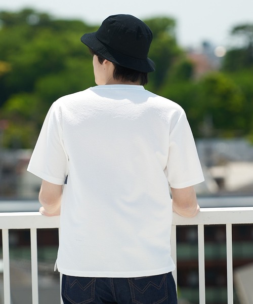 JEANS MATE(ジーンズメイト)の「KAITEKI+ ドライタッチ 吸水速乾 ストレッチ イージーケア ドライリップル 切り替えTシャツ(Tシャツ/カットソー・メンズ・ベージュ/ホワイト/ダークブルー/ネイビー・MEDIUM/LARGE/X-LARGE)」の18枚目の写真