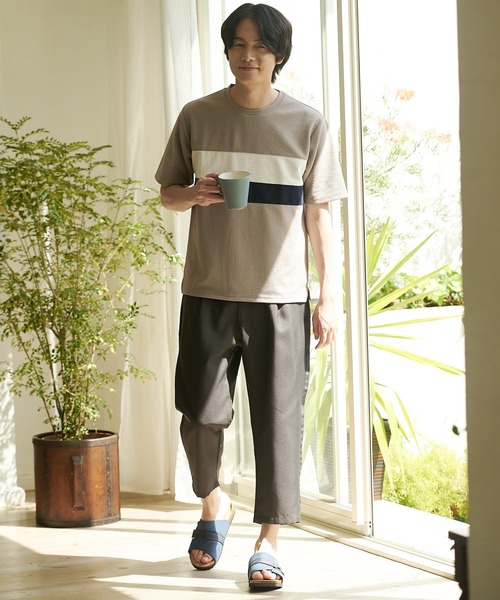 JEANS MATE(ジーンズメイト)の「KAITEKI+ ドライタッチ 吸水速乾 ストレッチ イージーケア ドライリップル 切り替えTシャツ(Tシャツ/カットソー・メンズ・ベージュ/ホワイト/ダークブルー/ネイビー・MEDIUM/LARGE/X-LARGE)」の20枚目の写真