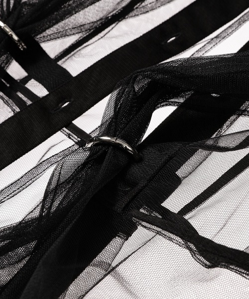 YOHEI OHNO(ヨウヘイオオノ)の「Armor Sleeve Tulle Shirt(シャツ/ブラウス・レディース・ブラック・36)」の5枚目の写真