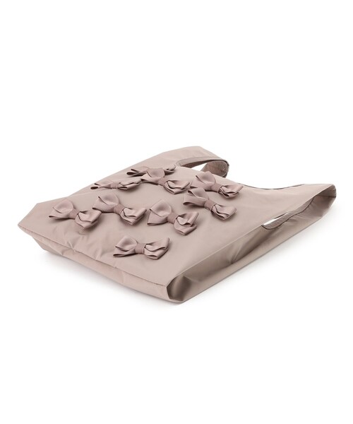 couture brooch(クチュールブローチ)の「メニーリボン エコバッグ(小)(エコバッグ/サブバッグ・レディース・ブラック/ピンク系/ブラック系/サックスブルー/サンドベージュ・00)」の10枚目の写真