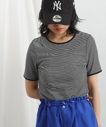 COLONY 2139 | ミジンボーダー半袖Tシャツ(Tシャツ/カットソー)