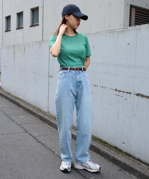 COLONY 2139(コロニートゥーワンスリーナイン)の「ミジンボーダー半袖Tシャツ(Tシャツ/カットソー・レディース・ブラック/グリーン/ブルー・FREE)」の8枚目の写真