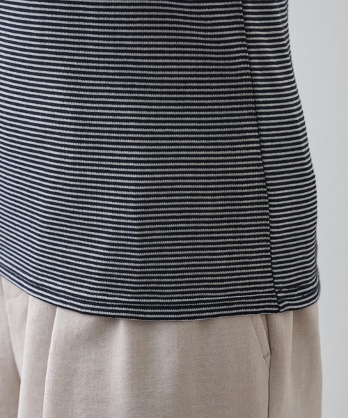 COLONY 2139(コロニートゥーワンスリーナイン)の「ミジンボーダー半袖Tシャツ(Tシャツ/カットソー・レディース・ブラック/グリーン/ブルー・FREE)」の20枚目の写真