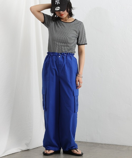 COLONY 2139(コロニートゥーワンスリーナイン)の「ミジンボーダー半袖Tシャツ(Tシャツ/カットソー・レディース・ブラック/グリーン/ブルー・FREE)」の21枚目の写真