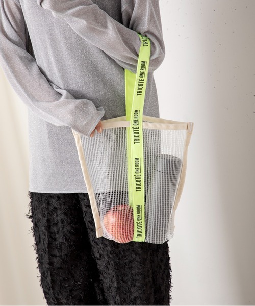 MILLION CARATS（ミリオンカラッツ）の「【GIFT】-TRICOTE- メッシュバッグ S（トートバッグ・レディース・オフホワイト/グレー・FREE）」の3枚目の写真