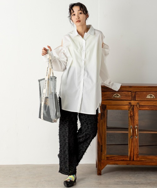 MILLION CARATS（ミリオンカラッツ）の「【GIFT】-TRICOTE- メッシュバッグ S（トートバッグ・レディース・オフホワイト/グレー・FREE）」の10枚目の写真