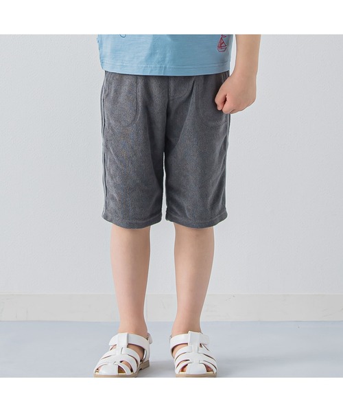 BeBe（ベベ）の「BeBe/パイルイージーハーフパンツ(80~140cm)（その他パンツ・キッズ・グレー/ブルー・140/90/130/80/110/100/120）」の5枚目の写真