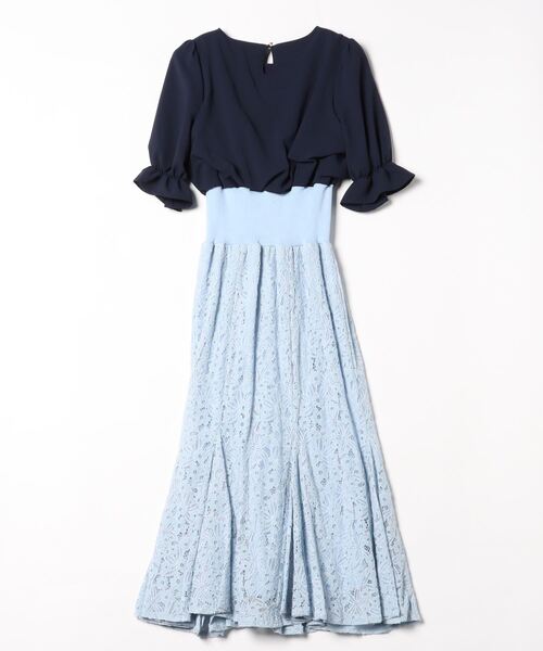 ASTORIA ODIER(アストリアオディール)の「ウエストリブレースワンピース(ワンピース・レディース・ブラック/サックスブルー/ラベンダー・SMALL/MEDIUM)」の4枚目の写真