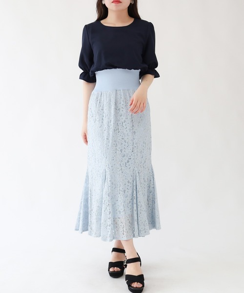 ASTORIA ODIER(アストリアオディール)の「ウエストリブレースワンピース(ワンピース・レディース・ブラック/サックスブルー/ラベンダー・SMALL/MEDIUM)」の12枚目の写真