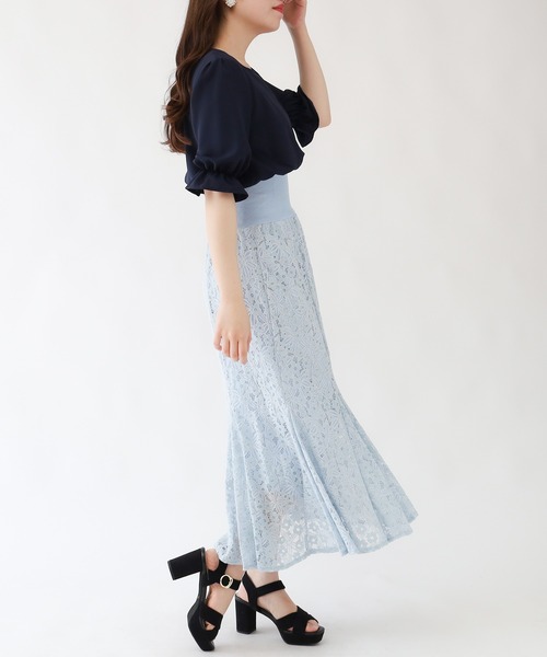 ASTORIA ODIER(アストリアオディール)の「ウエストリブレースワンピース(ワンピース・レディース・ブラック/サックスブルー/ラベンダー・SMALL/MEDIUM)」の11枚目の写真