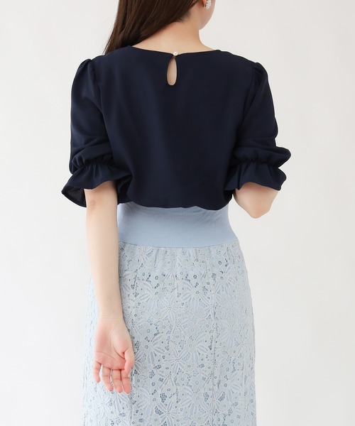 ASTORIA ODIER(アストリアオディール)の「ウエストリブレースワンピース(ワンピース・レディース・ブラック/サックスブルー/ラベンダー・SMALL/MEDIUM)」の16枚目の写真