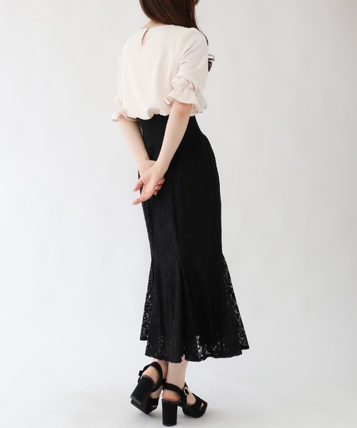 ASTORIA ODIER(アストリアオディール)の「ウエストリブレースワンピース(ワンピース・レディース・ブラック/サックスブルー/ラベンダー・SMALL/MEDIUM)」の19枚目の写真