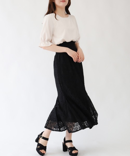 ASTORIA ODIER(アストリアオディール)の「ウエストリブレースワンピース(ワンピース・レディース・ブラック/サックスブルー/ラベンダー・SMALL/MEDIUM)」の20枚目の写真