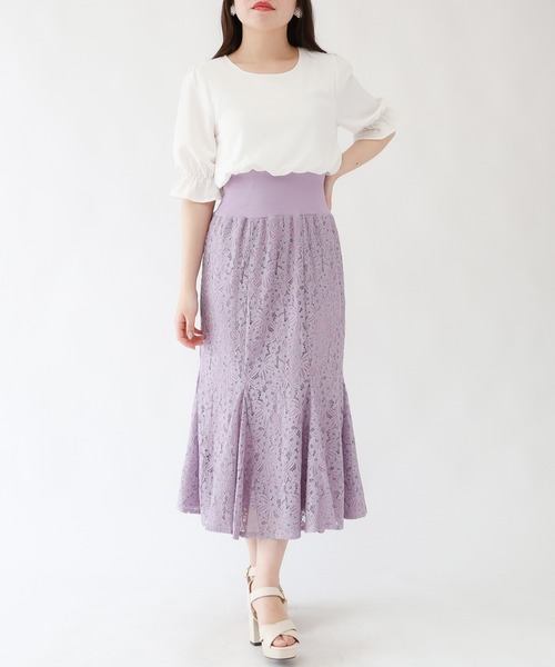 ASTORIA ODIER(アストリアオディール)の「ウエストリブレースワンピース(ワンピース・レディース・ブラック/サックスブルー/ラベンダー・SMALL/MEDIUM)」の8枚目の写真