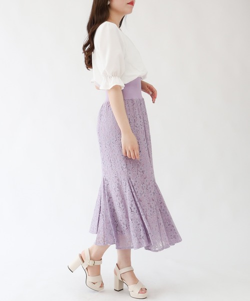 ASTORIA ODIER(アストリアオディール)の「ウエストリブレースワンピース(ワンピース・レディース・ブラック/サックスブルー/ラベンダー・SMALL/MEDIUM)」の6枚目の写真