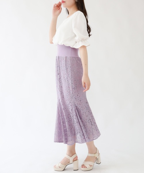 ASTORIA ODIER(アストリアオディール)の「ウエストリブレースワンピース(ワンピース・レディース・ブラック/サックスブルー/ラベンダー・SMALL/MEDIUM)」の7枚目の写真