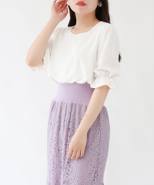 ASTORIA ODIER(アストリアオディール)の「ウエストリブレースワンピース(ワンピース・レディース・ブラック/サックスブルー/ラベンダー・SMALL/MEDIUM)」の10枚目の写真