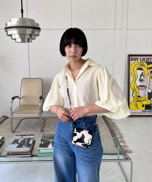 EPIMI E'PIMMY（エピミエピミー）の「コットンレースクロップドシャツ（シャツ/ブラウス・レディース・アイボリー/オフホワイト・MEDIUM）」の17枚目の写真