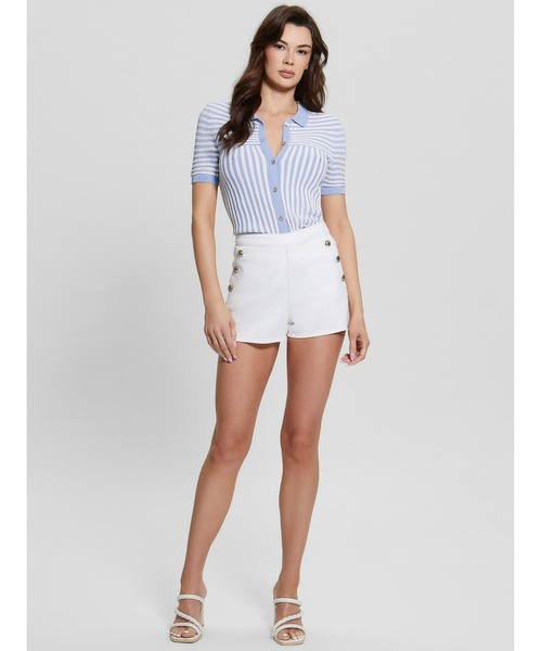 Guess（ゲス）の「Elvire Striped Knit Top（その他トップス・レディース・スカイブルー/オレンジ・MEDIUM/X-SMALL/SMALL）」の12枚目の写真