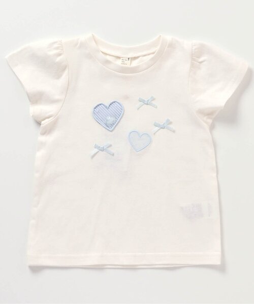 apres les cours（アプレレクール）の「パフェ・ハートモチーフTシャツ（Tシャツ/カットソー・キッズ・アイボリー/ミント/サーモンピンク/ネイビー・120/130/90/100/110/80/140）」の12枚目の写真
