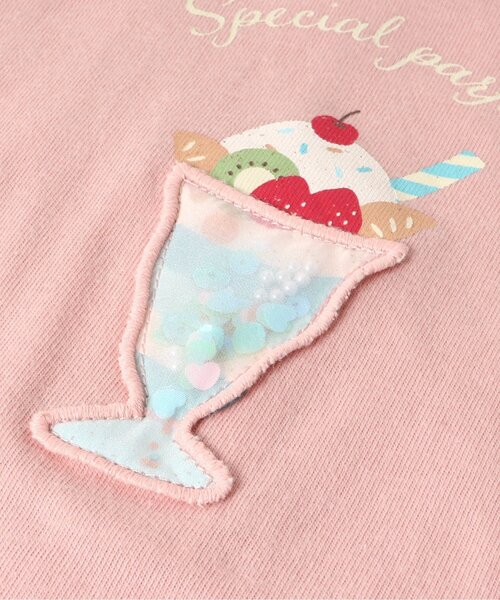 apres les cours（アプレレクール）の「パフェ・ハートモチーフTシャツ（Tシャツ/カットソー・キッズ・アイボリー/ミント/サーモンピンク/ネイビー・120/130/90/100/110/80/140）」の13枚目の写真