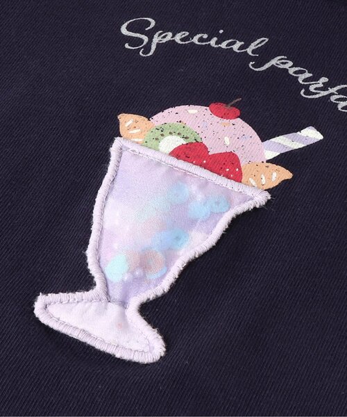 apres les cours（アプレレクール）の「パフェ・ハートモチーフTシャツ（Tシャツ/カットソー・キッズ・アイボリー/ミント/サーモンピンク/ネイビー・120/130/90/100/110/80/140）」の14枚目の写真