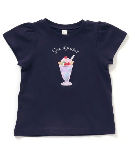 apres les cours（アプレレクール）の「パフェ・ハートモチーフTシャツ（Tシャツ/カットソー・キッズ・アイボリー/ミント/サーモンピンク/ネイビー・120/130/90/100/110/80/140）」の18枚目の写真