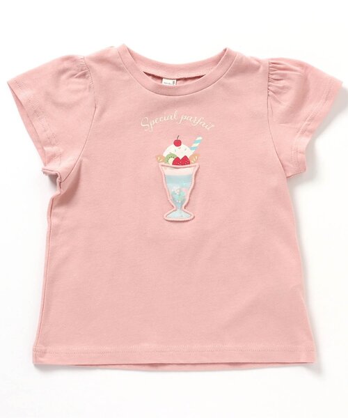 apres les cours（アプレレクール）の「パフェ・ハートモチーフTシャツ（Tシャツ/カットソー・キッズ・アイボリー/ミント/サーモンピンク/ネイビー・120/130/90/100/110/80/140）」の19枚目の写真