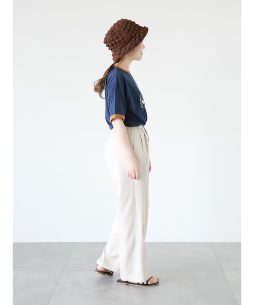 ehka sopo(エヘカソポ)の「クシュクシュバケットハット(ハット・レディース・ブラック/オフホワイト/ブラウン・フリ-)」の5枚目の写真