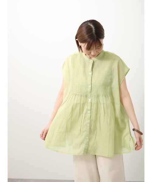 Lugnoncure(ルノンキュール)の「シャーリングブラウス(シャツ/ブラウス・レディース・イエロー/オフホワイト/ブラック・フリ-)」の3枚目の写真