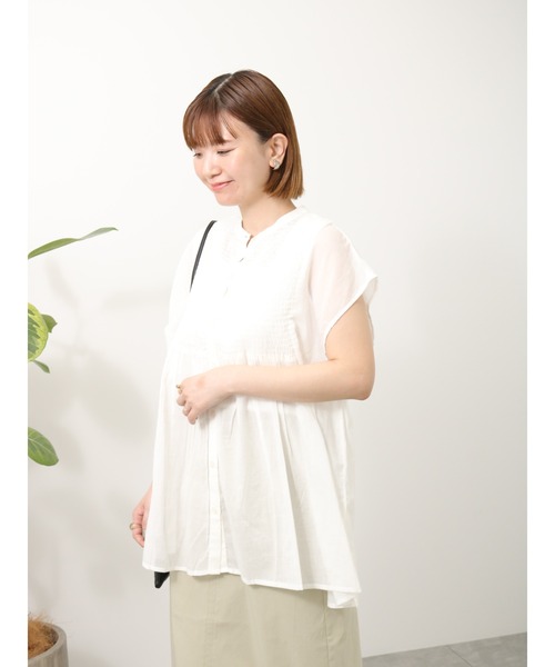 Lugnoncure(ルノンキュール)の「シャーリングブラウス(シャツ/ブラウス・レディース・イエロー/オフホワイト/ブラック・フリ-)」の7枚目の写真