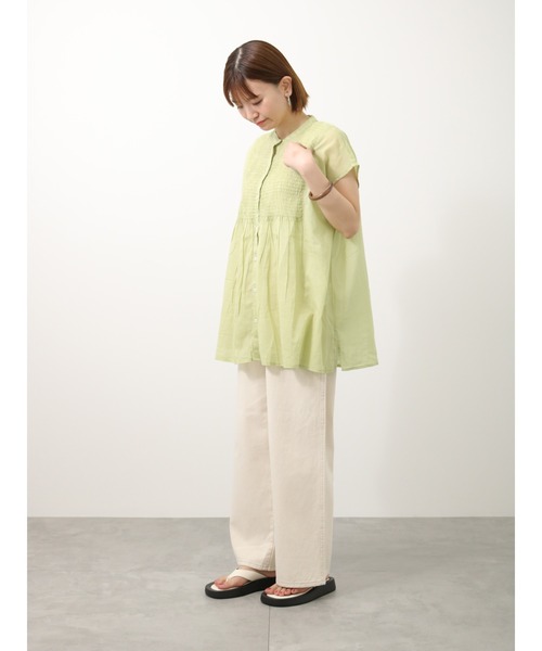 Lugnoncure(ルノンキュール)の「シャーリングブラウス(シャツ/ブラウス・レディース・イエロー/オフホワイト/ブラック・フリ-)」の8枚目の写真