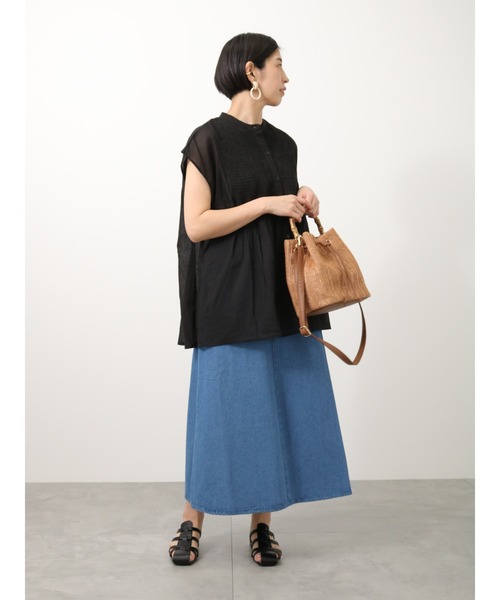 Lugnoncure(ルノンキュール)の「シャーリングブラウス(シャツ/ブラウス・レディース・イエロー/オフホワイト/ブラック・フリ-)」の12枚目の写真