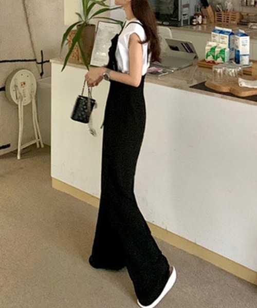 FREE STYLISTS(フリー スタイリスト)の「YUGA_YGMC キャミソール オールインワンワイドレングスパンツ(サロペット/オーバーオール・レディース・ブラック/ライトグレー・FREE)」の20枚目の写真