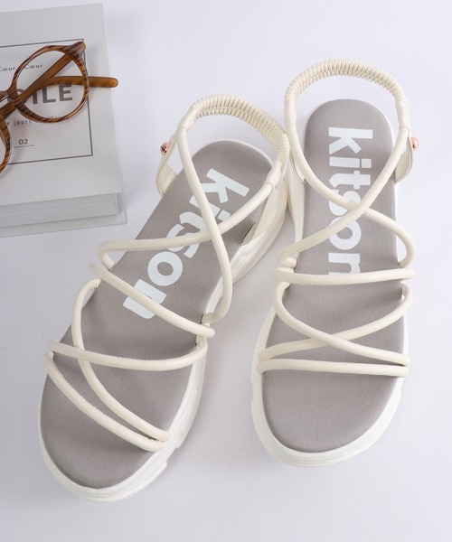 kitson(キットソン)の「kitson チューブ 厚底サンダル(サンダル・レディース・ミント/アイボリー/ブラック系その他・M/L/LL/S)」の2枚目の写真