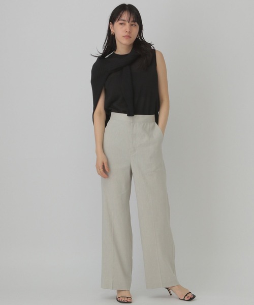 Chaos(カオス)の「Chaos(カオス)/リネンセンタープレスパンツ(スラックス・レディース・ブラック/グレー・36inch/38inch)」の21枚目の写真