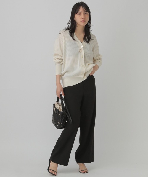 Chaos(カオス)の「Chaos(カオス)/リネンセンタープレスパンツ(スラックス・レディース・ブラック/グレー・36inch/38inch)」の6枚目の写真